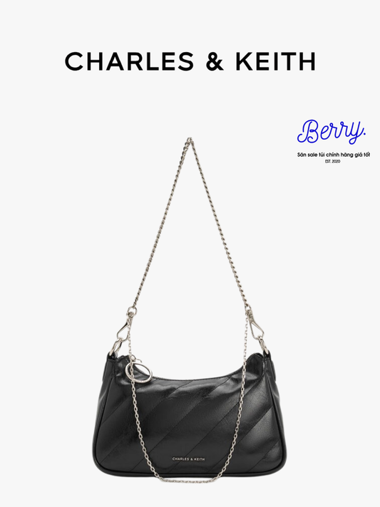 CHARLES & KEITH - Philomena Crinkle Effect Black