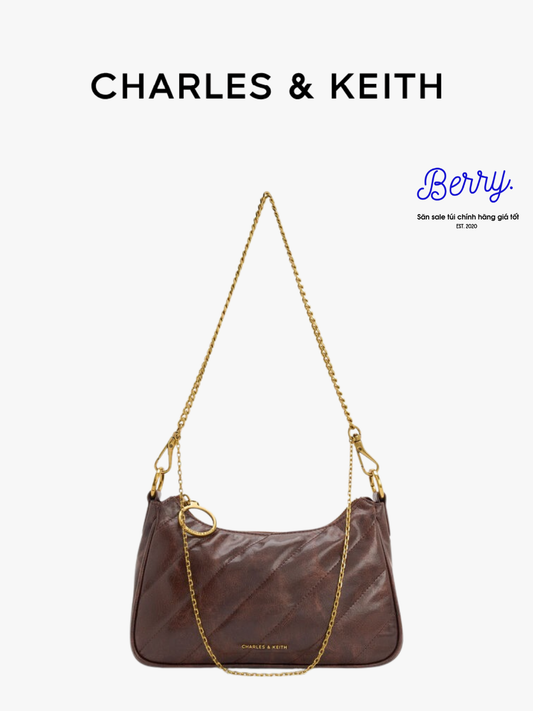 CHARLES & KEITH - Philomena Crinkle Effect Brown